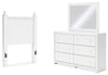 Mollviney Twin Panel Headboard, Dresser and Mirror