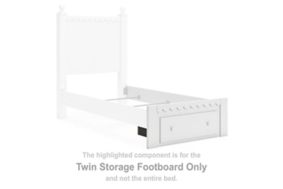 Molviney Twin Storage Footboard