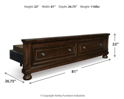 Porter King/California King Storage Footboard