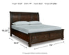 Porter California King Sleigh Rails