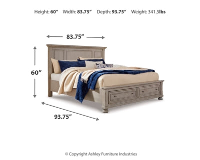 Lettner California King Panel Storage bed