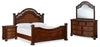 Lavinton Queen Poster Bed, Dresser, Mirror and Nightstand