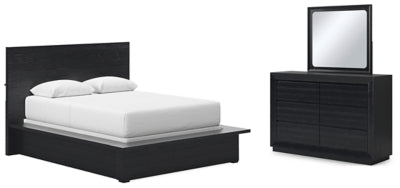 Londer Queen Panel Bed, Dresser and Mirror