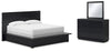 Londer King Panel Bed, Dresser and Mirror