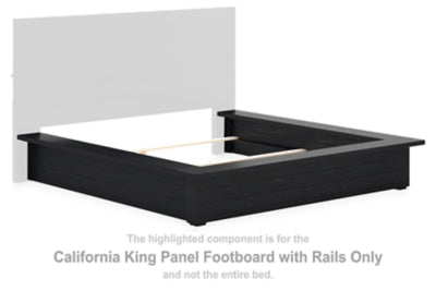 Londer California King Panel Footboard with Rails