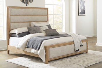 Rencott King/California King Upholstered Panel Footboard with Slats
