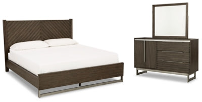 Arkenton Queen Panel Bed, Dresser and Mirror