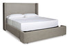Fawnburg Queen Upholstered Storage Footboard with Roll Slats