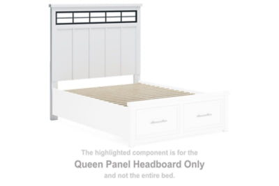 Ashbryn Queen Panel Headboard with Roll Slats