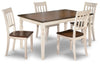 Whitesburg Dining Table and 4 Chairs