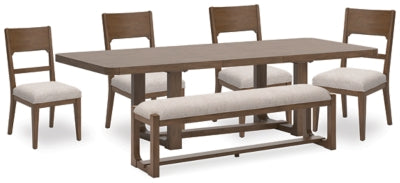 Cabalynn Dining Table, 4 Chairs and Bench