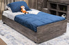 Frandern Twin Loft Caster Bed