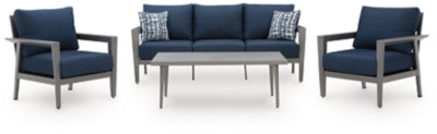 Gali Outdoor Sofa/Chairs/Table Set (Set of 4)