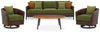 Horizon Hall Outdoor Sofa, 2 Lounge Chairs, Ottoman and Coffee Table