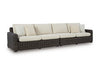 Kimora Outdoor Right and Left-arm Facing Loveseat with Cushion (Set of 2)