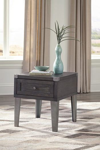 Todoe End Table with USB Ports &amp; Outlets