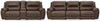 Dunleith 3-Piece Reclining Sofa and 3-Piece Loveseat with Console