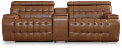 Temppton 3-Piece Power Reclining Sectional Loveseat with Console