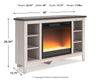 Dorrinson Corner TV Stand with Electric Fireplace