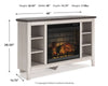 Dorrinson Corner TV Stand with Electric Fireplace